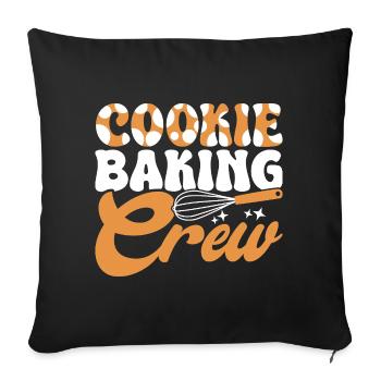 Backen Bäcker Bäckerei - Sofakissenbezug 45 x 45 cm - Schwarz - Vorne