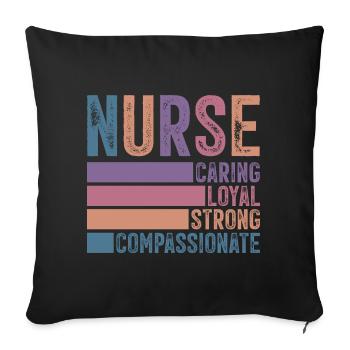 Nurse - Sofakissenbezug 45 x 45 cm - Schwarz - Vorne