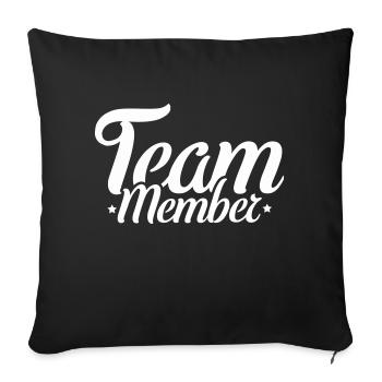 Team member - Sofa pillowcase 17,3'' x 17,3'' (45 x 45 cm) - black - Front