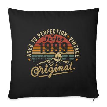 July 1999 July 1999 birthday july 1999 - Sofa pillowcase 17,3'' x 17,3'' (45 x 45 cm) - black - Front