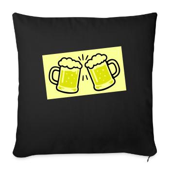 Beer Glass Beer Icon - Sofa pillowcase 17,3'' x 17,3'' (45 x 45 cm) - black - Front