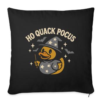 Magician Rubber Duck with Funny Saying Motif - Sofa pillowcase 17,3'' x 17,3'' (45 x 45 cm) - black - Front