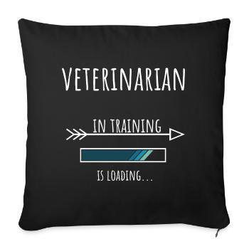 Veterinarian Gift Profession Training Veterinarian - Sofa pillowcase 17,3'' x 17,3'' (45 x 45 cm) - black - Front