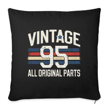 Retro Vintage 1995 Birthday Bday - Sofa pillowcase 17,3'' x 17,3'' (45 x 45 cm) - black - Front