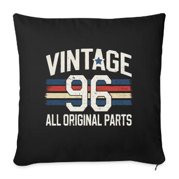 Vintage 1996 Retro Retrolook Geburtstag - Sofakissenbezug 45 x 45 cm - Schwarz - Vorne