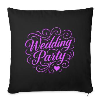 Fête de mariage Fête de mariage - Housse de coussin décorative 45 x 45 cm - noir - Devant