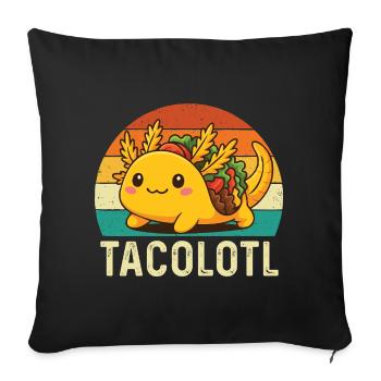 Tacolotl Cute Axolotl Taco Mashup - Sofa pillowcase 17,3'' x 17,3'' (45 x 45 cm) - black - Front