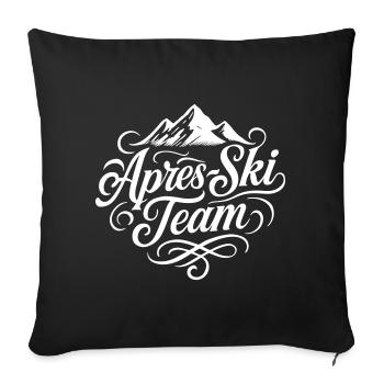 Après Ski Team Mountains - Sofa pillowcase 17,3'' x 17,3'' (45 x 45 cm) - black - Front