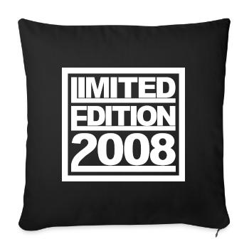 Limited Edition 2008 Design Birthday - Sofa pillowcase 17,3'' x 17,3'' (45 x 45 cm) - black - Front