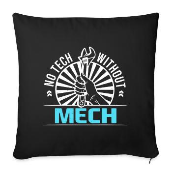 Génie mécanique Ingénieur mécanique - Housse de coussin décorative 45 x 45 cm - noir - Devant