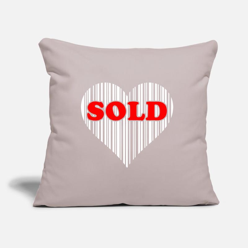 Herz Barcode Liebe – Sold Code Strichcode Geschenk Sofakissenbezug 45 x 45 cm