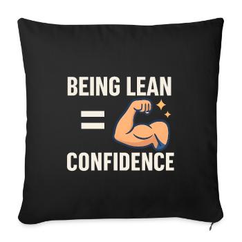 Être mince est synonyme de confiance, de motivation - Housse de coussin décorative 45 x 45 cm - noir - Devant