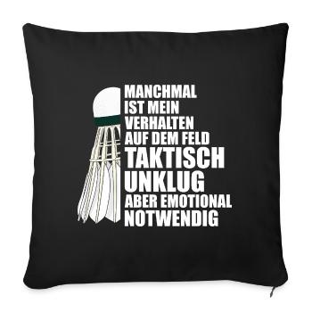 Behavior Badminton Badminton Players - Sofa pillowcase 17,3'' x 17,3'' (45 x 45 cm) - black - Front