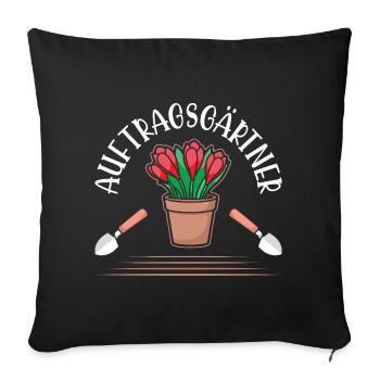 Garden Gardener Gardening Gardening Gardening Gardening - Sofa pillowcase 17,3'' x 17,3'' (45 x 45 cm) - black - Front