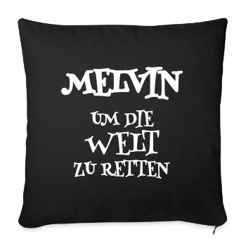 Rescuer Melvin - Sofa pillowcase 17,3'' x 17,3'' (45 x 45 cm) - black - Front
