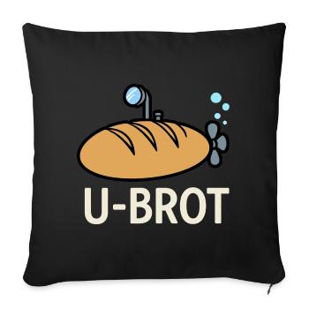 U-Brot Retro Logo - Sofakissenbezug 45 x 45 cm - Schwarz - Vorne