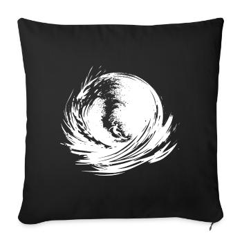 Energetic Surfing Art Surfer - Sofa pillowcase 17,3'' x 17,3'' (45 x 45 cm) - black - Front