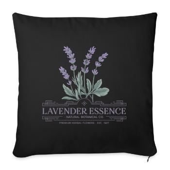 Vintage lavande - Housse de coussin décorative 45 x 45 cm - noir - Devant