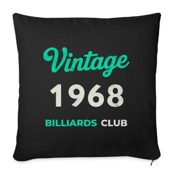 Vintage 1968 – Billiards Club Retro Birth Year - Sofa pillowcase 17,3'' x 17,3'' (45 x 45 cm) - black - Front