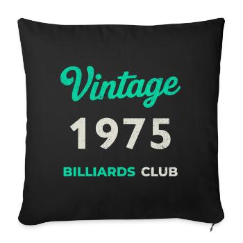 Vintage 19755 – Billiards Club Retro Birth Year - Sofa pillowcase 17,3'' x 17,3'' (45 x 45 cm) - black - Front