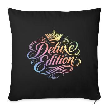 Édition Deluxe Crown - Housse de coussin décorative 45 x 45 cm - noir - Devant