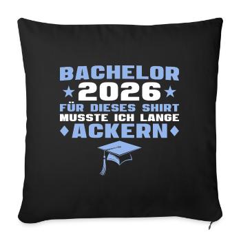Examen de licence réussi Licence 2026 - Housse de coussin décorative 45 x 45 cm - noir - Devant