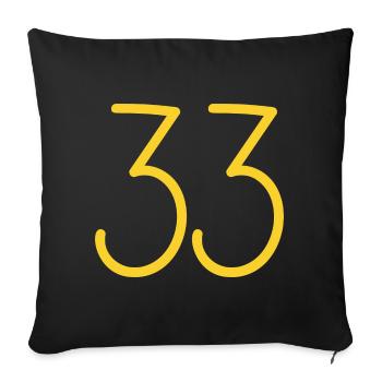 33 - Sofa pillowcase 17,3'' x 17,3'' (45 x 45 cm) - black - Front