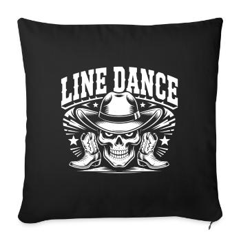 Line Dance Skull Cowboy - Sofa pillowcase 17,3'' x 17,3'' (45 x 45 cm) - black - Front