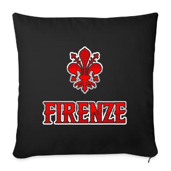 T-shirt souvenir Florence Italie, idée cadeau - Housse de coussin décorative 45 x 45 cm - noir - Devant