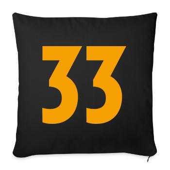 33 - Sofa pillowcase 17,3'' x 17,3'' (45 x 45 cm) - black - Front