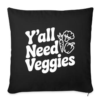 Vous avez besoin de légumes - Housse de coussin décorative 45 x 45 cm - noir - Devant