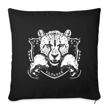 Boxe Guépard MMA - Housse de coussin décorative 45 x 45 cm - noir - Devant