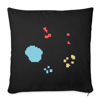 Culture bactérienne Pixel Coloré - Housse de coussin décorative 45 x 45 cm - noir - Devant