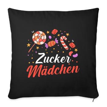 Sweets Sweet Tooth Cute Girl - Sofa pillowcase 17,3'' x 17,3'' (45 x 45 cm) - black - Front