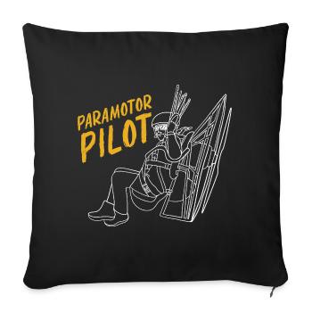 Parapente, parapente, parapente - Housse de coussin décorative 45 x 45 cm - noir - Devant