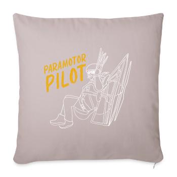 Parapente, parapente, parapente - Housse de coussin décorative 45 x 45 cm - taupe clair - Devant
