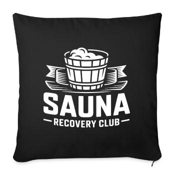 Sauna Recovery Club Wellness Sweating - Sofa pillowcase 17,3'' x 17,3'' (45 x 45 cm) - black - Front