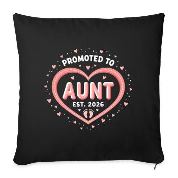 Tante 2026 Tante 2026 Promue Tante 2026 - Housse de coussin décorative 45 x 45 cm - noir - Devant