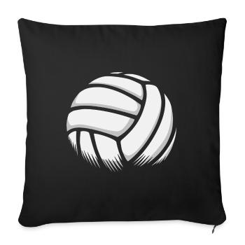 Volley-balle de plage Volley-ball - Housse de coussin décorative 45 x 45 cm - noir - Devant