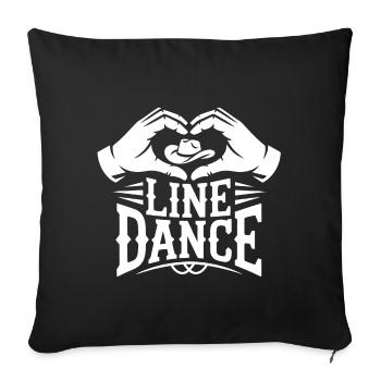LineDance Hearthand Cowboy - Sofa pillowcase 17,3'' x 17,3'' (45 x 45 cm) - black - Front