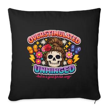 Flore crânienne surstimulée et déchaînée - Housse de coussin décorative 45 x 45 cm - noir - Devant