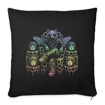 honeybee - Sofa pillowcase 17,3'' x 17,3'' (45 x 45 cm) - black - Front