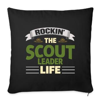 Rockin Le Chef Scout Vie Pfadfinderleiter - Housse de coussin décorative 45 x 45 cm - noir - Devant