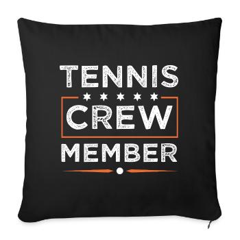 Équipe de tennis - Housse de coussin décorative 45 x 45 cm - noir - Devant