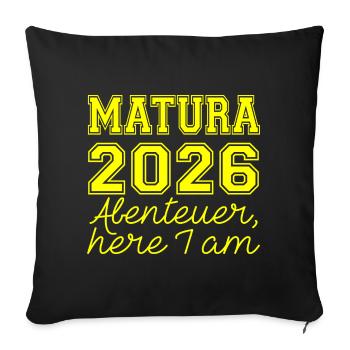 Matura 2026 Spruch - Sofa pillowcase 17,3'' x 17,3'' (45 x 45 cm) - black - Front