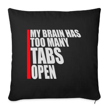 Mon cerveau a trop d’onglets ouverts Lustig Grübeln - Housse de coussin décorative 45 x 45 cm - noir - Devant