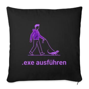 .exe ausführen ADMIN Lila - Sofakissenbezug 45 x 45 cm - Schwarz - Vorne
