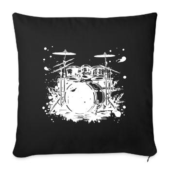 Trapset Sketch - Sofa pillowcase 17,3'' x 17,3'' (45 x 45 cm) - black - Front