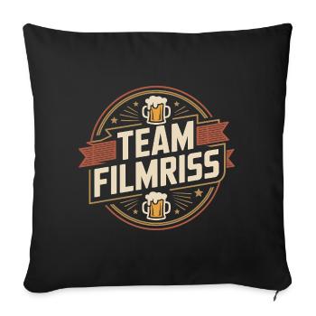 Mallorca Team Filmriss Party JGA Partycrew Malle - Sofakissenbezug 45 x 45 cm - Schwarz - Vorne