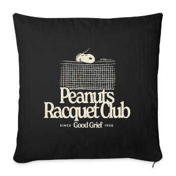 Peanuts Racquet Club Mtit Snoopy Hell - Sofakissenbezug 45 x 45 cm - Schwarz - Vorne